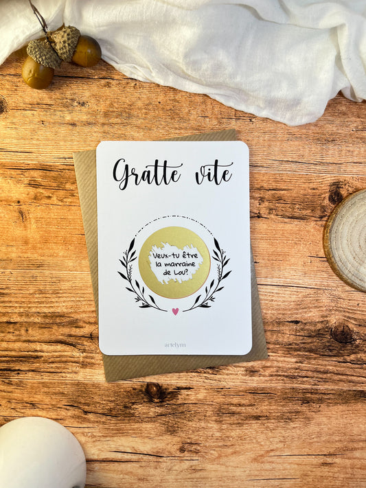 Carte à gratter "Gratte vite"