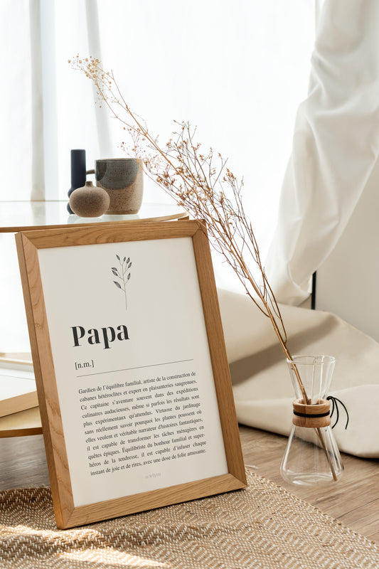 Affiche Définition "Papa"