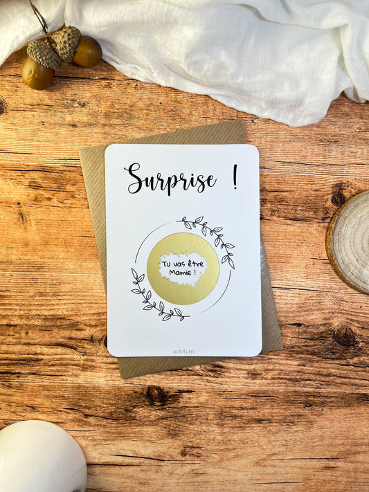 Carte à gratter "Surprise !"